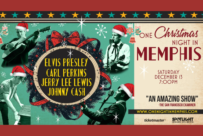 Click Big Deals - One Christmas Night in Memphis LIVE at Deadwood Mountain Grand on Saturday, December 13th! 1 voucher gets 2 tickets, JUST $22!